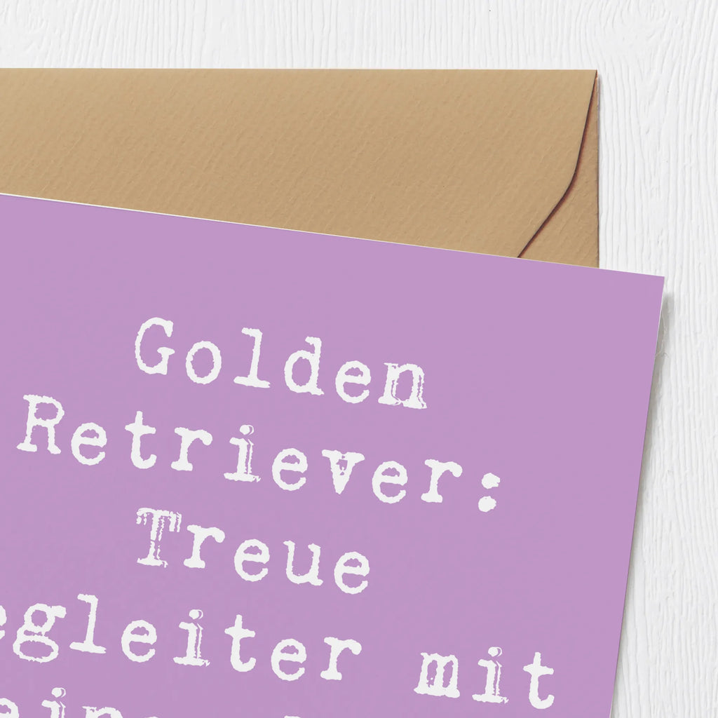 Deluxe Karte Spruch Golden Retriever Freund Hochwertige Klappkarte, Karte, Einladungskarte, Hochzeitskarte, Grußkarte, Glückwunschkarte, Geburtstagskarte, Klappkarte, Hochwertige Grußkarte, Hund, Hunderasse, Rassehund, Hundebesitzer, Geschenk, Tierfreund, Schenken, Welpe