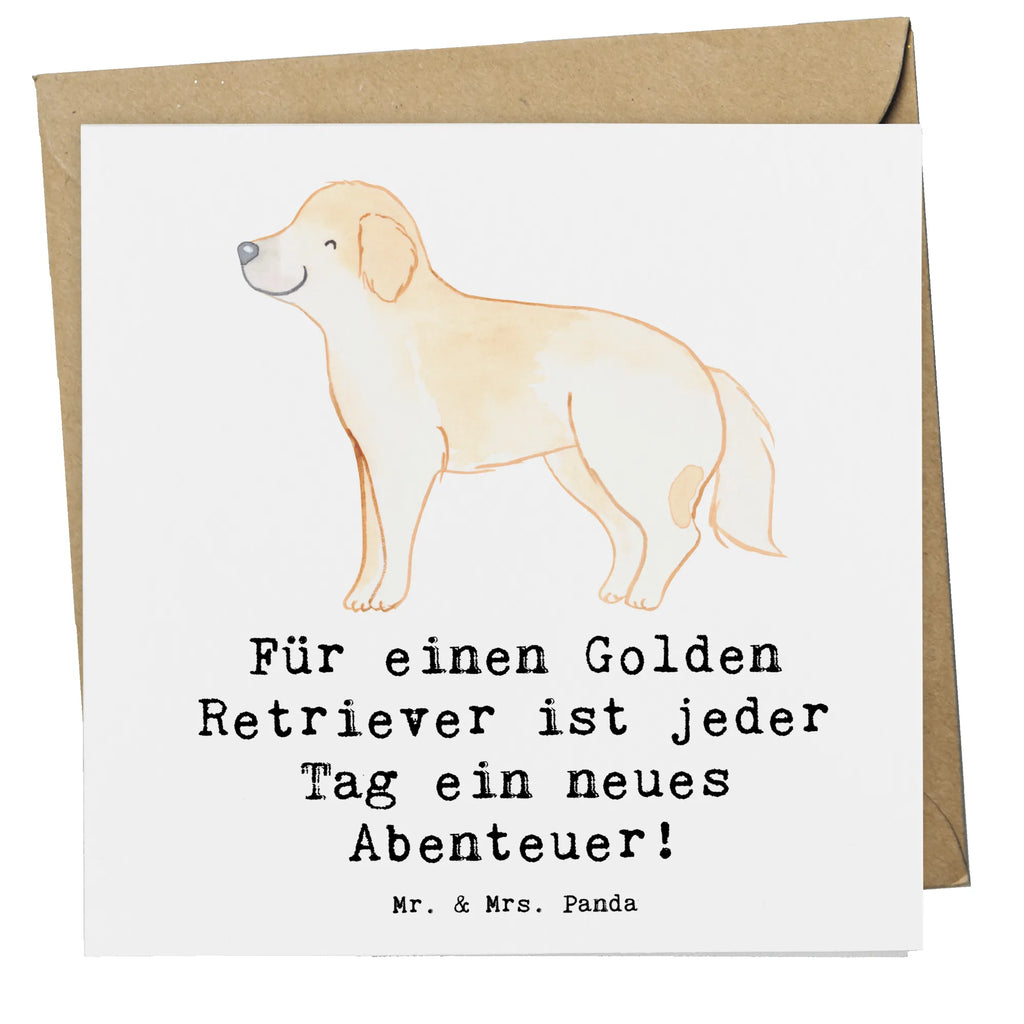Deluxe Card Für einen Golden Retriever ist jeder Tag ein neues Abenteuer! Grußkarte, Karte, Hochwertige Klappkarte, Einladungskarte, Hochzeitskarte, Hochwertige Grußkarte, Klappkarte, Geburtstagskarte, Glückwunschkarte, Hund, Hunderasse, Rassehund, Hundebesitzer, Geschenk, Tierfreund, Schenken, Welpe
