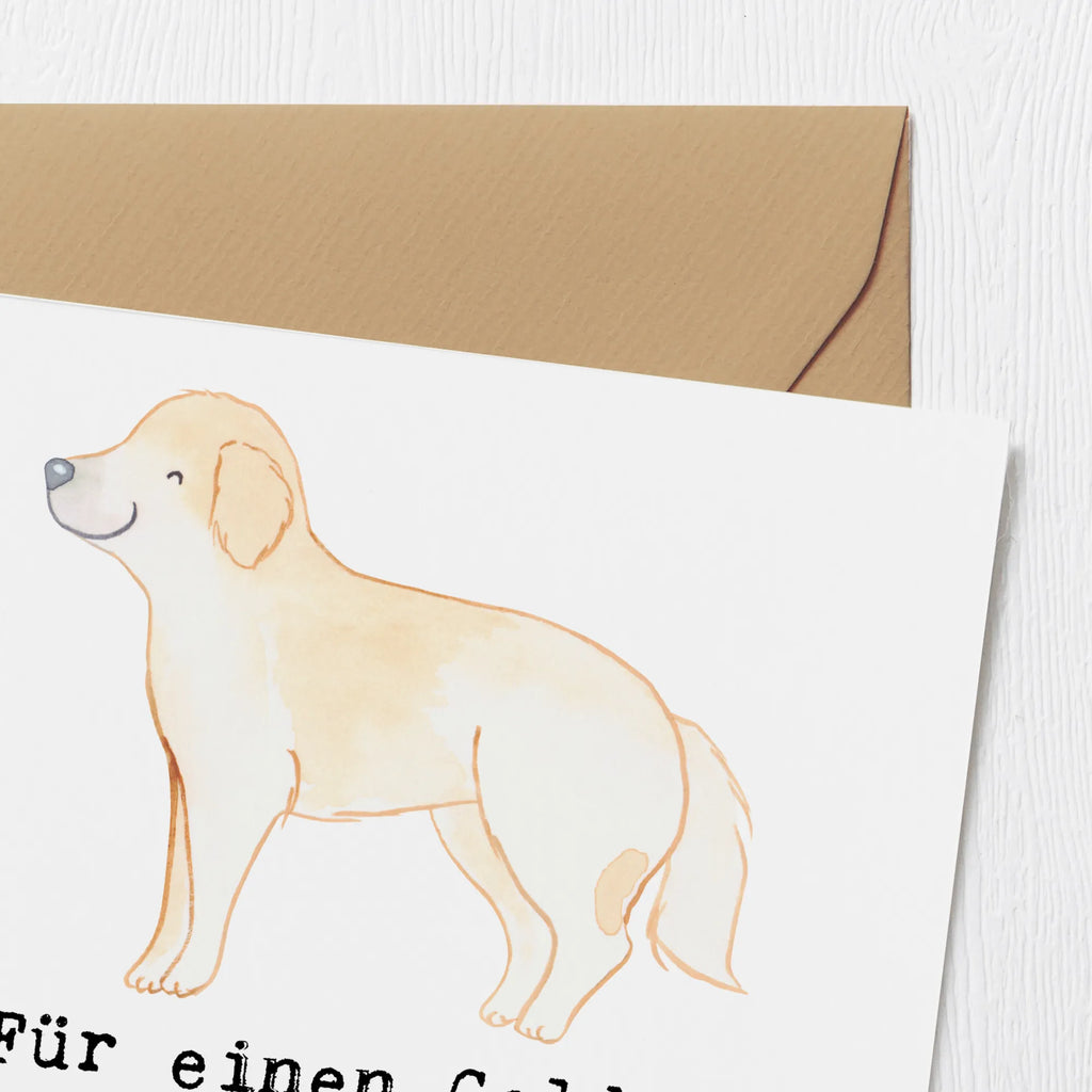 Deluxe Card Für einen Golden Retriever ist jeder Tag ein neues Abenteuer! Grußkarte, Karte, Hochwertige Klappkarte, Einladungskarte, Hochzeitskarte, Hochwertige Grußkarte, Klappkarte, Geburtstagskarte, Glückwunschkarte, Hund, Hunderasse, Rassehund, Hundebesitzer, Geschenk, Tierfreund, Schenken, Welpe