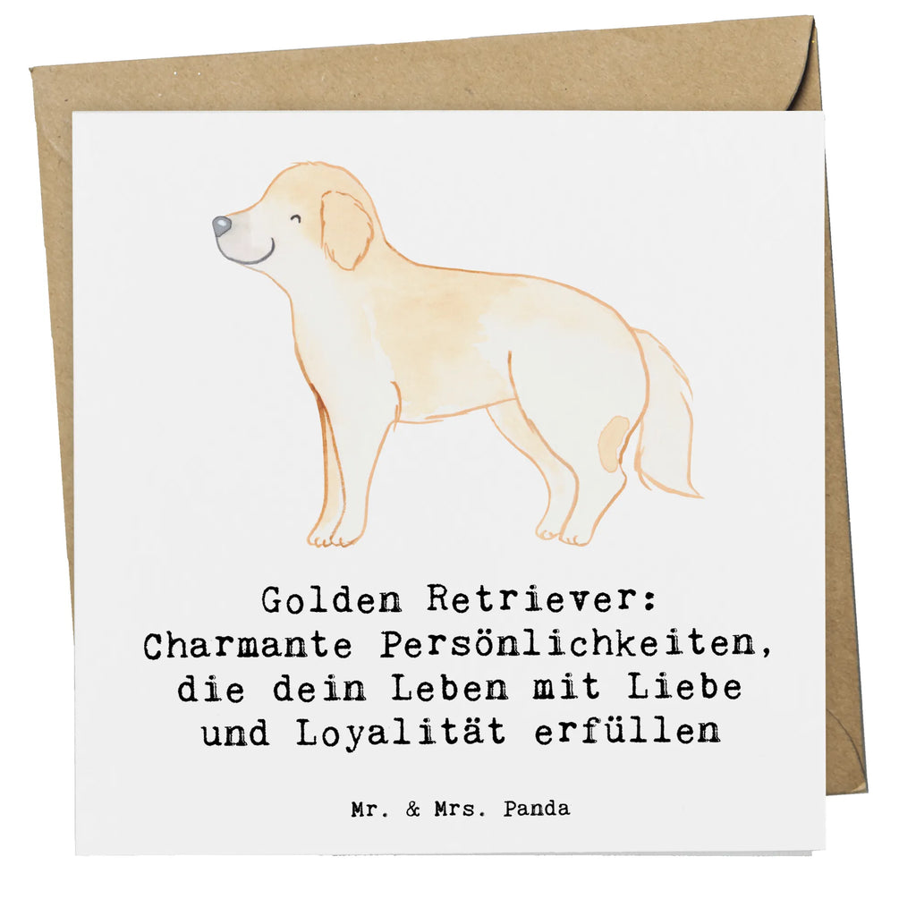 Deluxe Karte Golden Retriever Charme Glückwunschkarte, Einladungskarte, Geburtstagskarte, Hochwertige Grußkarte, Hochzeitskarte, Klappkarte, Grußkarte, Karte, Hochwertige Klappkarte, Hund, Hunderasse, Rassehund, Hundebesitzer, Geschenk, Tierfreund, Schenken, Welpe