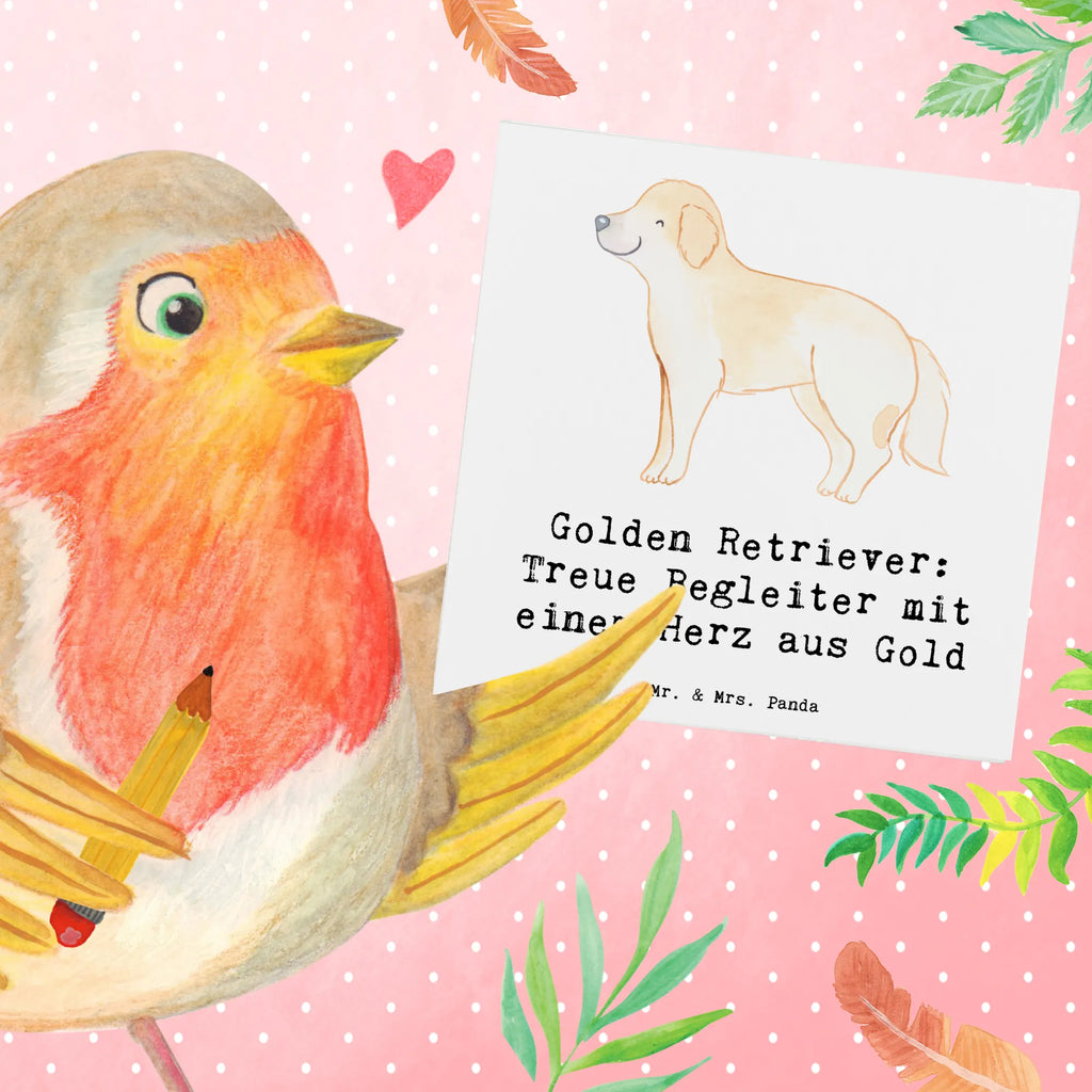 Deluxe Card Golden Retriever: Treue Begleiter mit einem Herz aus Gold Klappkarte, Hochwertige Klappkarte, Geburtstagskarte, Karte, Hochwertige Grußkarte, Grußkarte, Glückwunschkarte, Einladungskarte, Hochzeitskarte, Hund, Hunderasse, Rassehund, Hundebesitzer, Geschenk, Tierfreund, Schenken, Welpe