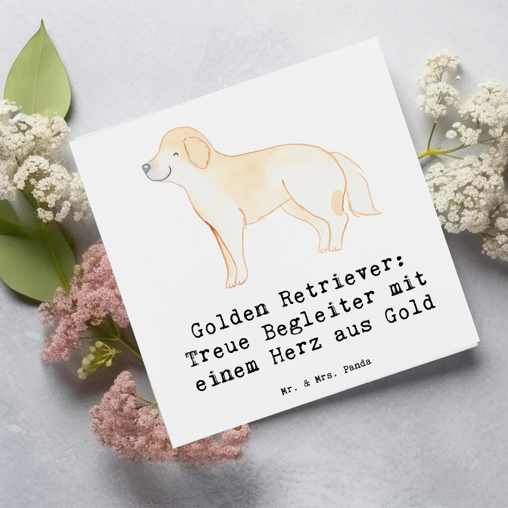 Deluxe Card Golden Retriever: Treue Begleiter mit einem Herz aus Gold Klappkarte, Hochwertige Klappkarte, Geburtstagskarte, Karte, Hochwertige Grußkarte, Grußkarte, Glückwunschkarte, Einladungskarte, Hochzeitskarte, Hund, Hunderasse, Rassehund, Hundebesitzer, Geschenk, Tierfreund, Schenken, Welpe
