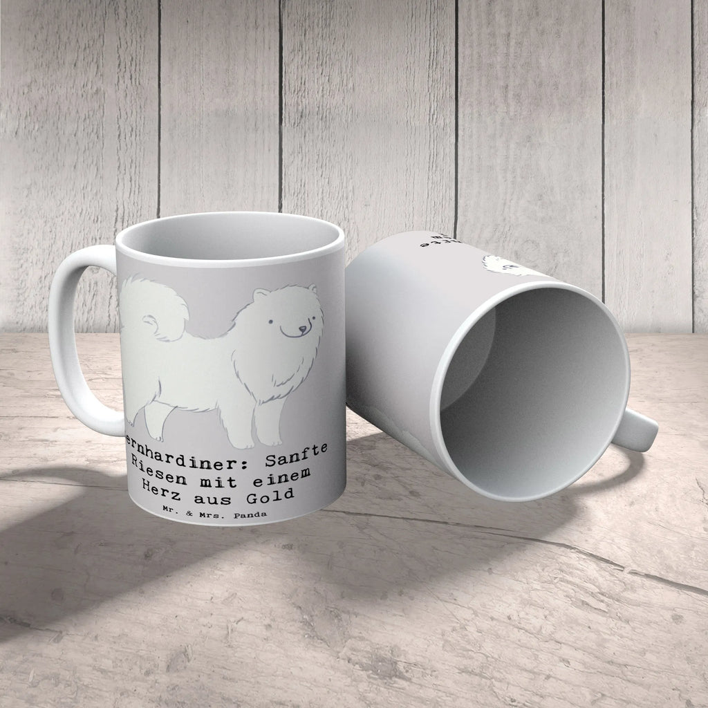 Tasse Bernhardiner Herz Teetasse, Porzellantasse, Tasse mit Motiven, Kaffeetasse, Bürotasse, Geschenktasse, Tasse mit Zitaten, Keramiktasse, Tasse, Hund, Hunderasse, Rassehund, Hundebesitzer, Geschenk, Tierfreund, Schenken, Welpe