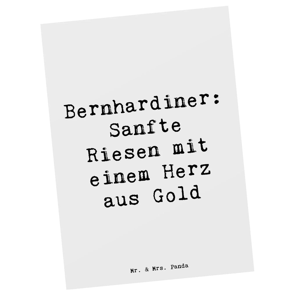 Postcard Saying Bernhardiner: Sanfte Riesen mit einem Herz aus Gold Dankeskarte, Geburtstagskarte, Ansichtskarten, Karte, Ansichtskarte, Geschenkkarte, Einladung Geburtstag, Einladungskarten Geburtstag, Grußkarte, Postkarte, Einladungskarte, Einladung, Hund, Hunderasse, Rassehund, Hundebesitzer, Geschenk, Tierfreund, Schenken, Welpe