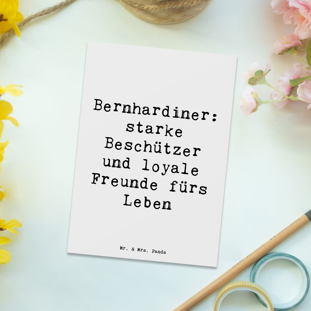 Postcard Saying Bernhardiner: starke Beschützer und loyale Freunde fürs Leben Karte, Dankeskarte, Geburtstagskarte, Postkarte, Ansichtskarten, Grußkarte, Einladung, Einladung Geburtstag, Geschenkkarte, Ansichtskarte, Einladungskarte, Einladungskarten Geburtstag, Hund, Hunderasse, Rassehund, Hundebesitzer, Geschenk, Tierfreund, Schenken, Welpe