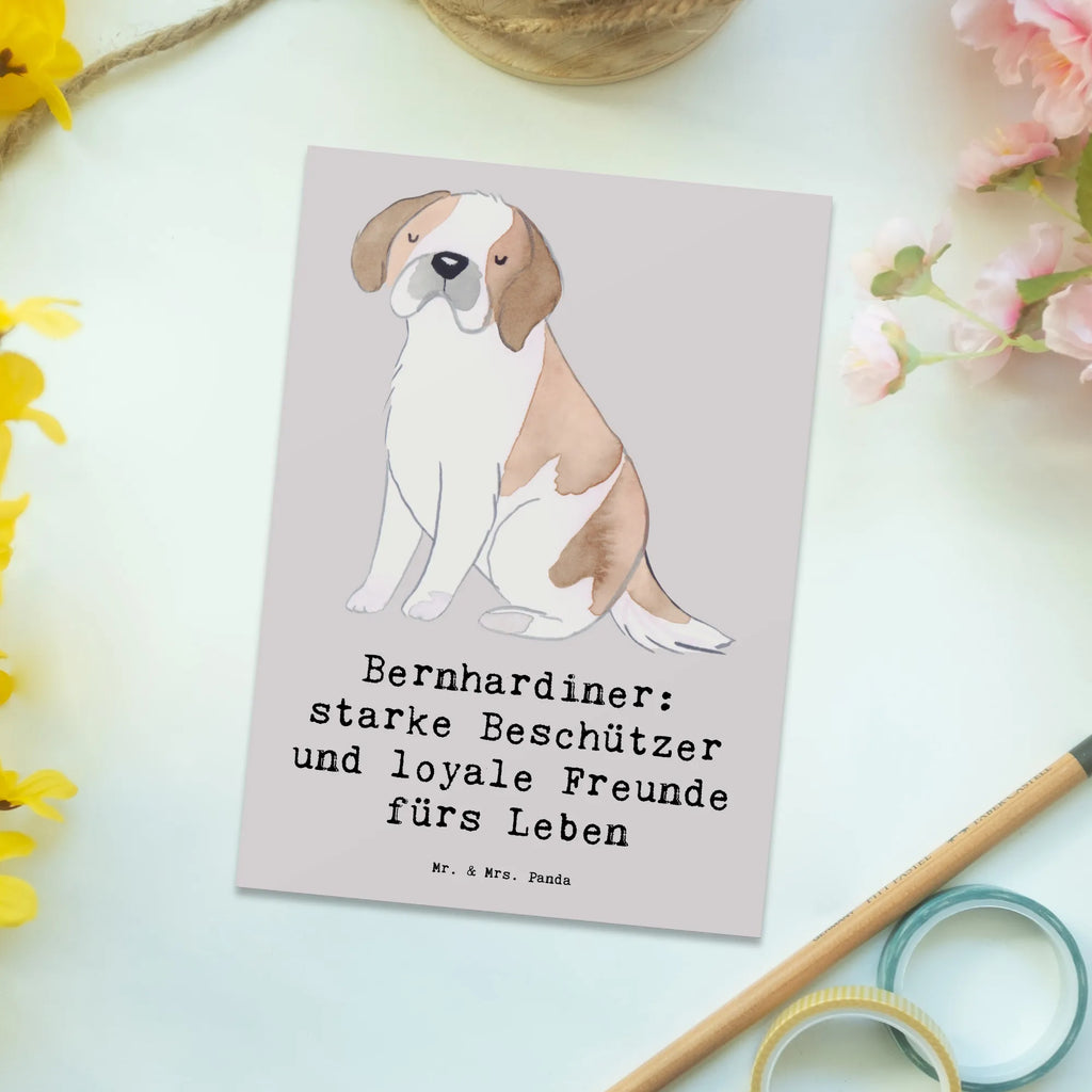 Postcard Bernhardiner: starke Beschützer und loyale Freunde fürs Leben Ansichtskarte, Postkarte, Karte, Einladungskarte, Einladung, Geschenkkarte, Geburtstagskarte, Grußkarte, Ansichtskarten, Einladungskarten Geburtstag, Einladung Geburtstag, Dankeskarte, Hund, Hunderasse, Rassehund, Hundebesitzer, Geschenk, Tierfreund, Schenken, Welpe