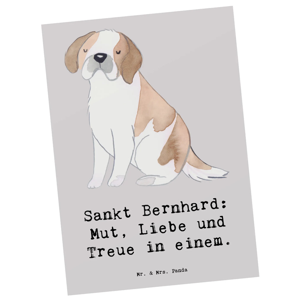 Postcard Sankt Bernhard: Mut, Liebe und Treue in einem. Karte, Dankeskarte, Einladung, Ansichtskarten, Grußkarte, Geschenkkarte, Einladung Geburtstag, Ansichtskarte, Einladungskarten Geburtstag, Geburtstagskarte, Postkarte, Einladungskarte, Hund, Hunderasse, Rassehund, Hundebesitzer, Geschenk, Tierfreund, Schenken, Welpe