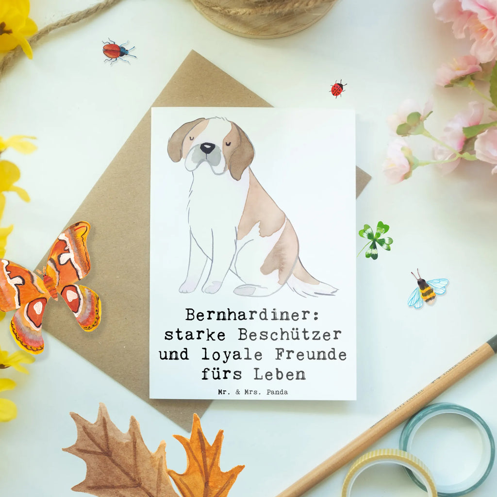 Greetings card Bernhardiner: starke Beschützer und loyale Freunde fürs Leben Klappkarte, Geburtstagskarte, Hochzeitskarte, Glückwunschkarte, Karte, Einladungskarte, Grußkarte, Ansichtskarten, Hund, Hunderasse, Rassehund, Hundebesitzer, Geschenk, Tierfreund, Schenken, Welpe