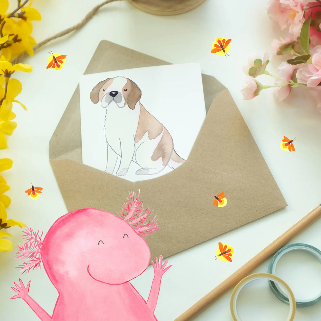 Greetings card Bernhardiner: starke Beschützer und loyale Freunde fürs Leben Klappkarte, Geburtstagskarte, Hochzeitskarte, Glückwunschkarte, Karte, Einladungskarte, Grußkarte, Ansichtskarten, Hund, Hunderasse, Rassehund, Hundebesitzer, Geschenk, Tierfreund, Schenken, Welpe