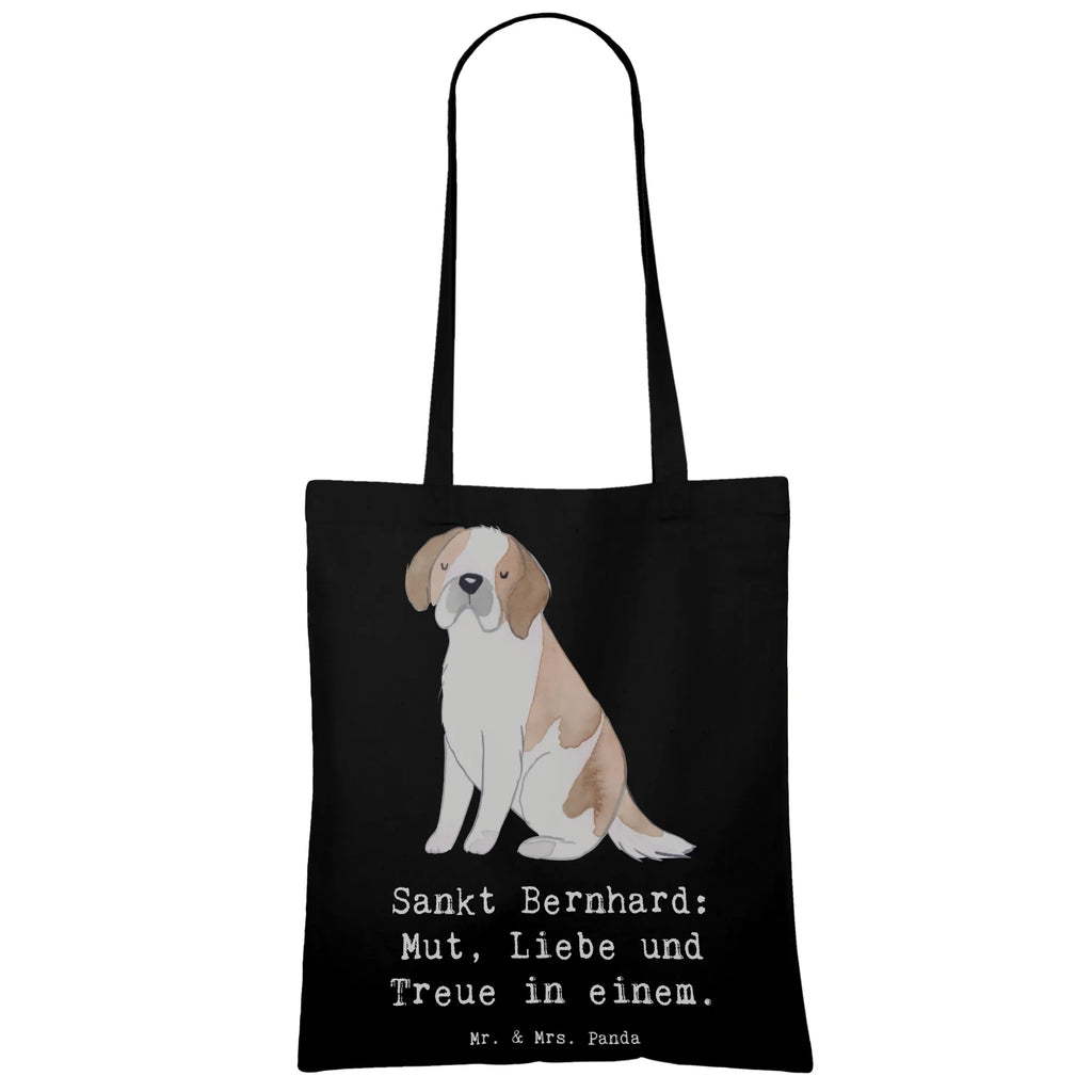 Tote bag Sankt Bernhard: Mut, Liebe und Treue in einem. Shopper, Einkaufstüte, Tasche, Umhängetasche, Badetasche, Jutetasche, Einkaufstasche, Tragetasche, Stofftasche, Beuteltasche, Stoffbeutel, Schultertasche, Strandtasche, Laptoptasche, Jutebeutel, Beutel, Hund, Hunderasse, Rassehund, Hundebesitzer, Geschenk, Tierfreund, Schenken, Welpe