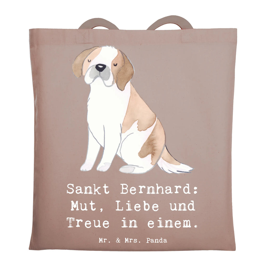 Tote bag Sankt Bernhard: Mut, Liebe und Treue in einem. Shopper, Einkaufstüte, Tasche, Umhängetasche, Badetasche, Jutetasche, Einkaufstasche, Tragetasche, Stofftasche, Beuteltasche, Stoffbeutel, Schultertasche, Strandtasche, Laptoptasche, Jutebeutel, Beutel, Hund, Hunderasse, Rassehund, Hundebesitzer, Geschenk, Tierfreund, Schenken, Welpe
