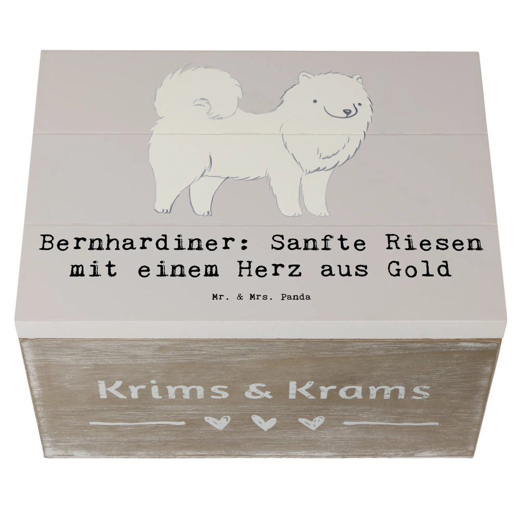 Holzkiste Bernhardiner Herz Aufbewahrungsbox, Schatzkiste, Kiste, Erinnerungsbox, Holzkiste, Erinnerungskiste, Dekokiste, Schatulle, Geschenkdose, XXL, Truhe, Geschenkbox, Hund, Hunderasse, Rassehund, Hundebesitzer, Geschenk, Tierfreund, Schenken, Welpe
