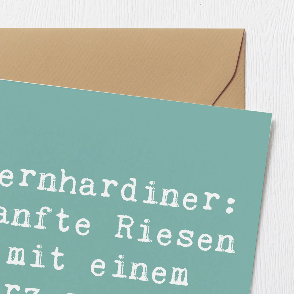Deluxe Karte Spruch Bernhardiner Herz Glückwunschkarte, Geburtstagskarte, Karte, Grußkarte, Hochzeitskarte, Hochwertige Grußkarte, Klappkarte, Hochwertige Klappkarte, Einladungskarte, Hund, Hunderasse, Rassehund, Hundebesitzer, Geschenk, Tierfreund, Schenken, Welpe