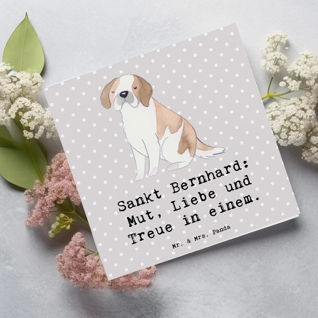 Deluxe Card Sankt Bernhard: Mut, Liebe und Treue in einem. Glückwunschkarte, Hochwertige Grußkarte, Einladungskarte, Hochwertige Klappkarte, Klappkarte, Karte, Grußkarte, Geburtstagskarte, Hochzeitskarte, Hund, Hunderasse, Rassehund, Hundebesitzer, Geschenk, Tierfreund, Schenken, Welpe