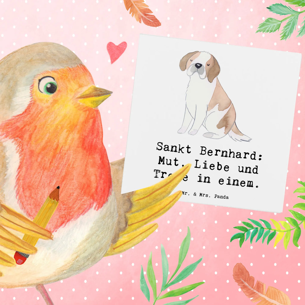 Deluxe Card Sankt Bernhard: Mut, Liebe und Treue in einem. Glückwunschkarte, Hochwertige Grußkarte, Einladungskarte, Hochwertige Klappkarte, Klappkarte, Karte, Grußkarte, Geburtstagskarte, Hochzeitskarte, Hund, Hunderasse, Rassehund, Hundebesitzer, Geschenk, Tierfreund, Schenken, Welpe
