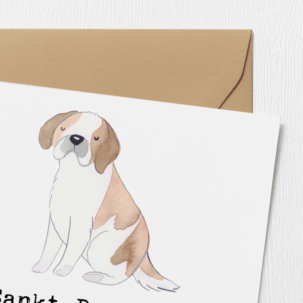 Deluxe Card Sankt Bernhard: Mut, Liebe und Treue in einem. Glückwunschkarte, Hochwertige Grußkarte, Einladungskarte, Hochwertige Klappkarte, Klappkarte, Karte, Grußkarte, Geburtstagskarte, Hochzeitskarte, Hund, Hunderasse, Rassehund, Hundebesitzer, Geschenk, Tierfreund, Schenken, Welpe