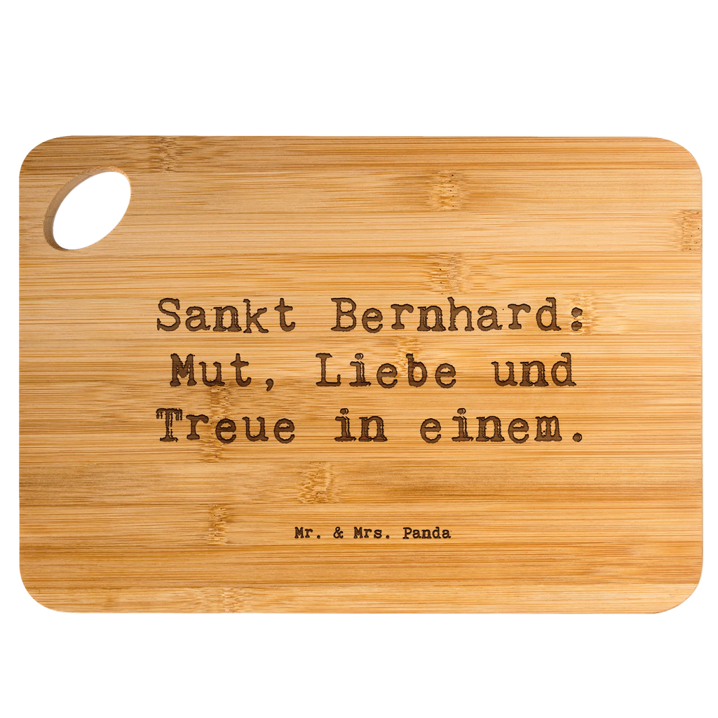 Bambus - deska do krojenia Przysłowie Sankt Bernhard: Mut, Liebe und Treue in einem. Pies, rasa psa, pies rasowy, właściciel psa, prezent, miłośnik zwierząt, dawanie, szczeniak