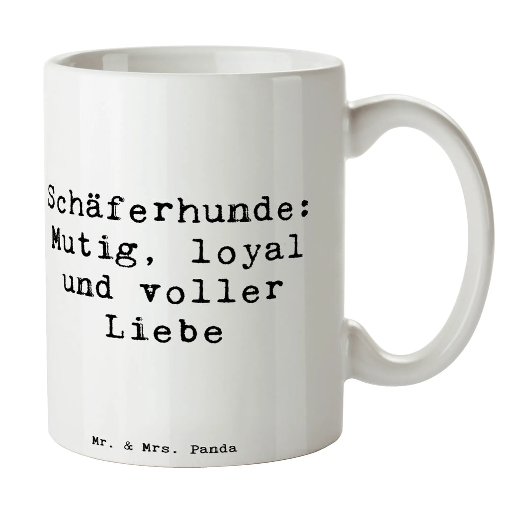 Mug Saying Schäferhunde: Mutig, loyal und voller Liebe Teetasse, Tasse mit Zitaten, Porzellantasse, Kaffeetasse, Tasse mit Motiven, Bürotasse, Keramiktasse, Tasse, Geschenktasse, Hund, Hunderasse, Rassehund, Hundebesitzer, Geschenk, Tierfreund, Schenken, Welpe