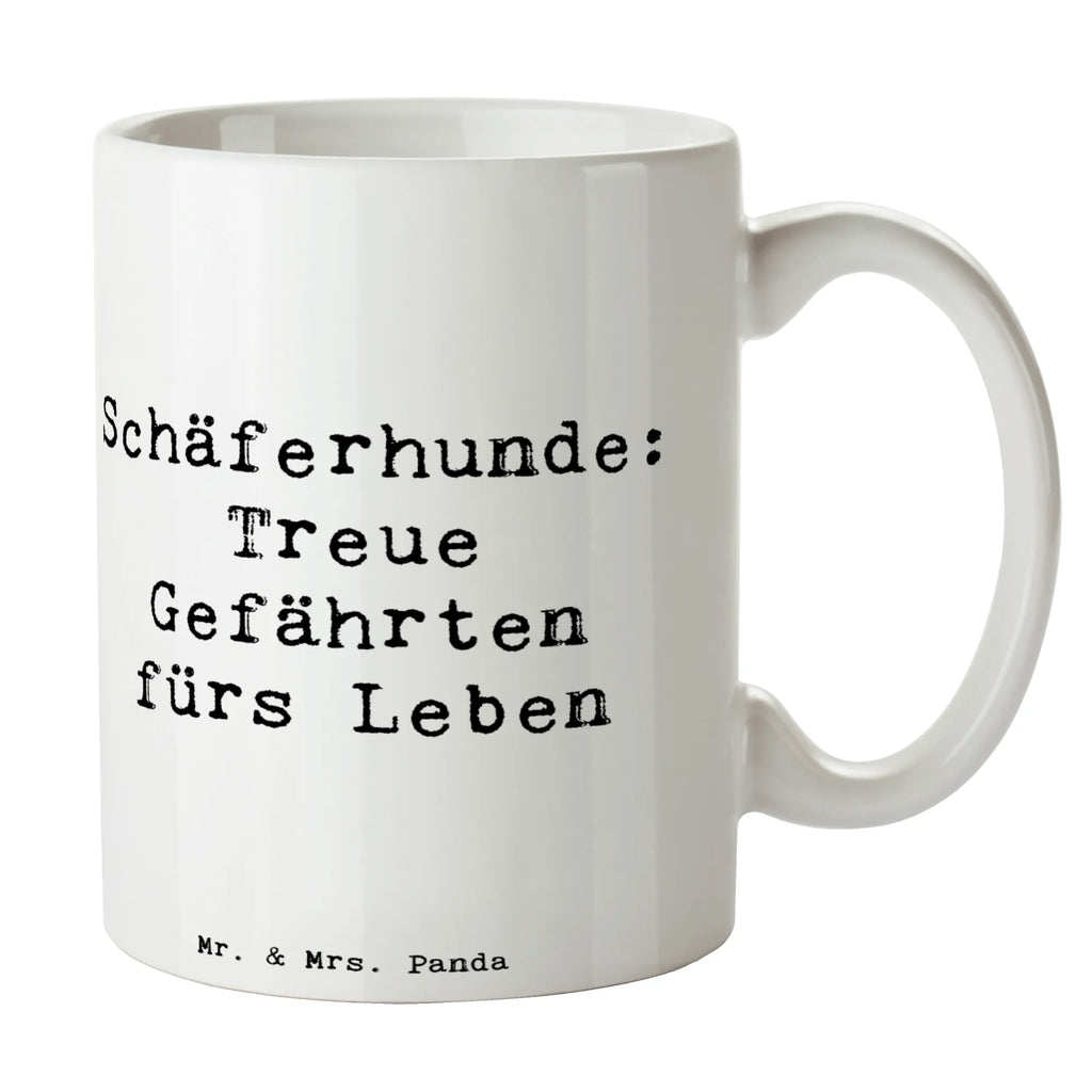 Mug Saying Schäferhunde: Treue Gefährten fürs Leben Tasse mit Motiven, Tasse mit Zitaten, Porzellantasse, Geschenktasse, Bürotasse, Tasse, Kaffeetasse, Keramiktasse, Teetasse, Hund, Hunderasse, Rassehund, Hundebesitzer, Geschenk, Tierfreund, Schenken, Welpe