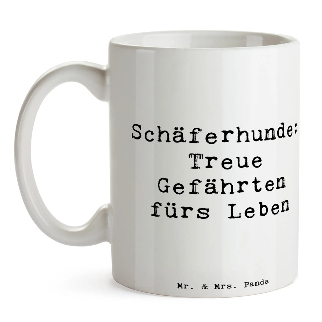 Mug Saying Schäferhunde: Treue Gefährten fürs Leben Tasse mit Motiven, Tasse mit Zitaten, Porzellantasse, Geschenktasse, Bürotasse, Tasse, Kaffeetasse, Keramiktasse, Teetasse, Hund, Hunderasse, Rassehund, Hundebesitzer, Geschenk, Tierfreund, Schenken, Welpe