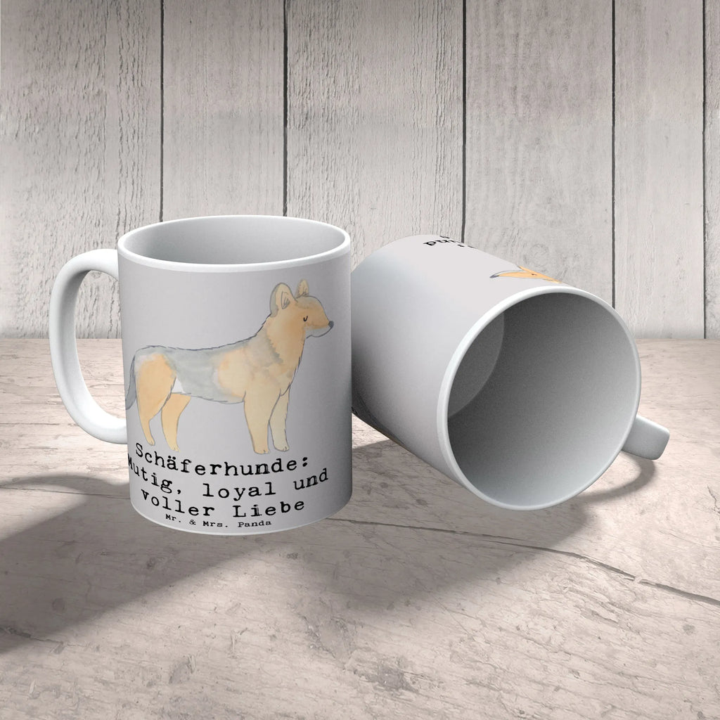 Mug Schäferhunde: Mutig, loyal und voller Liebe Keramiktasse, Kaffeetasse, Tasse mit Motiven, Tasse mit Zitaten, Teetasse, Tasse, Geschenktasse, Porzellantasse, Bürotasse, Hund, Hunderasse, Rassehund, Hundebesitzer, Geschenk, Tierfreund, Schenken, Welpe
