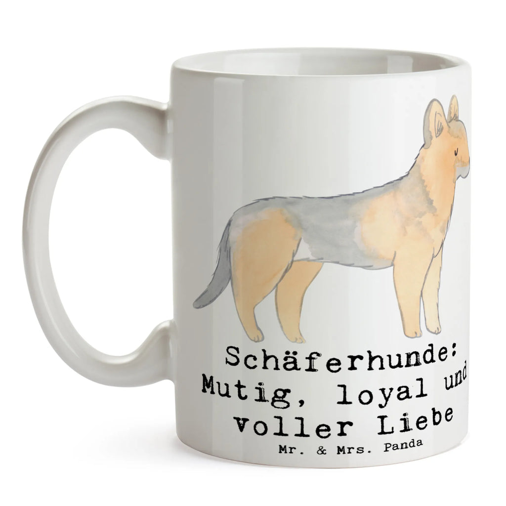 Mug Schäferhunde: Mutig, loyal und voller Liebe Keramiktasse, Kaffeetasse, Tasse mit Motiven, Tasse mit Zitaten, Teetasse, Tasse, Geschenktasse, Porzellantasse, Bürotasse, Hund, Hunderasse, Rassehund, Hundebesitzer, Geschenk, Tierfreund, Schenken, Welpe