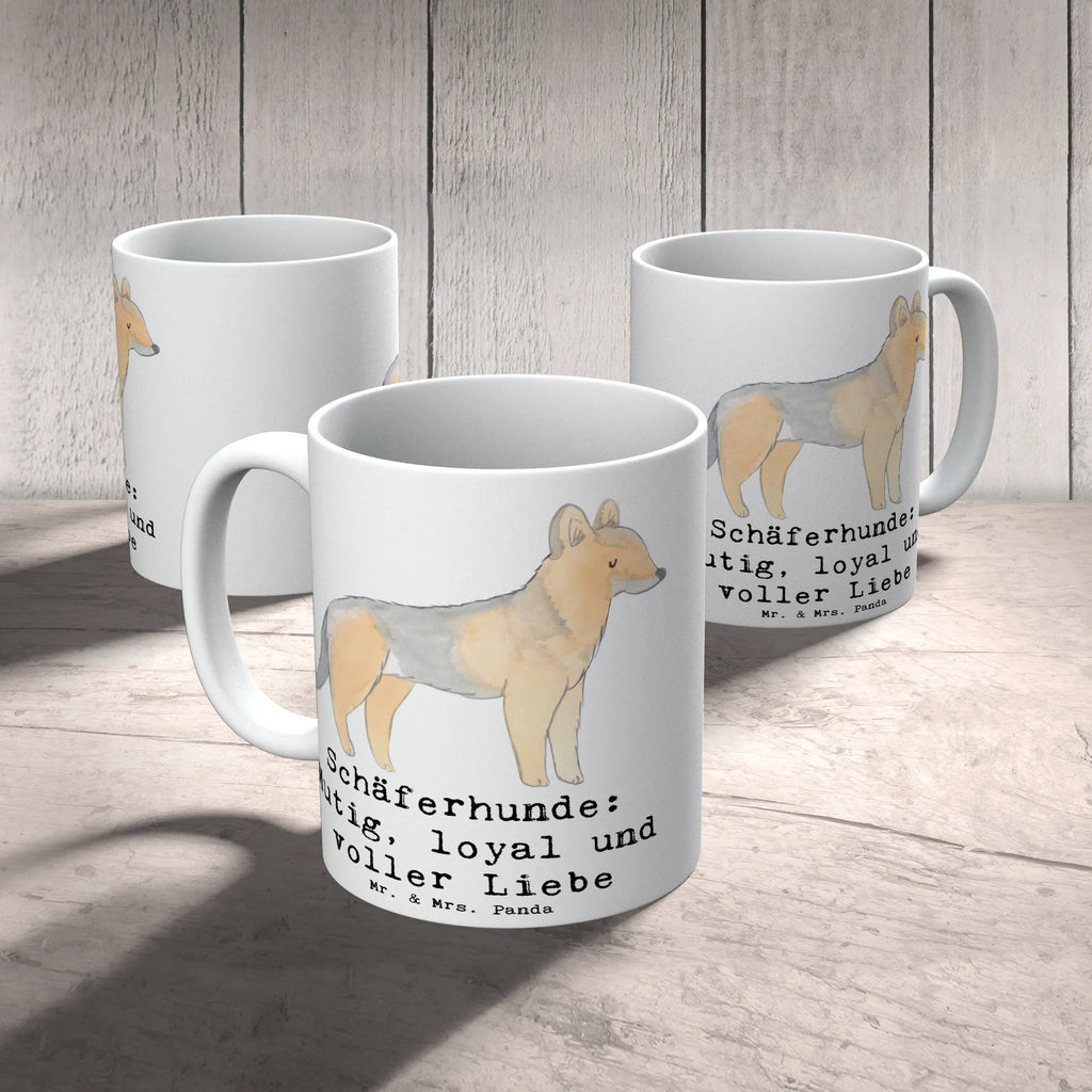 Mug Schäferhunde: Mutig, loyal und voller Liebe Keramiktasse, Kaffeetasse, Tasse mit Motiven, Tasse mit Zitaten, Teetasse, Tasse, Geschenktasse, Porzellantasse, Bürotasse, Hund, Hunderasse, Rassehund, Hundebesitzer, Geschenk, Tierfreund, Schenken, Welpe