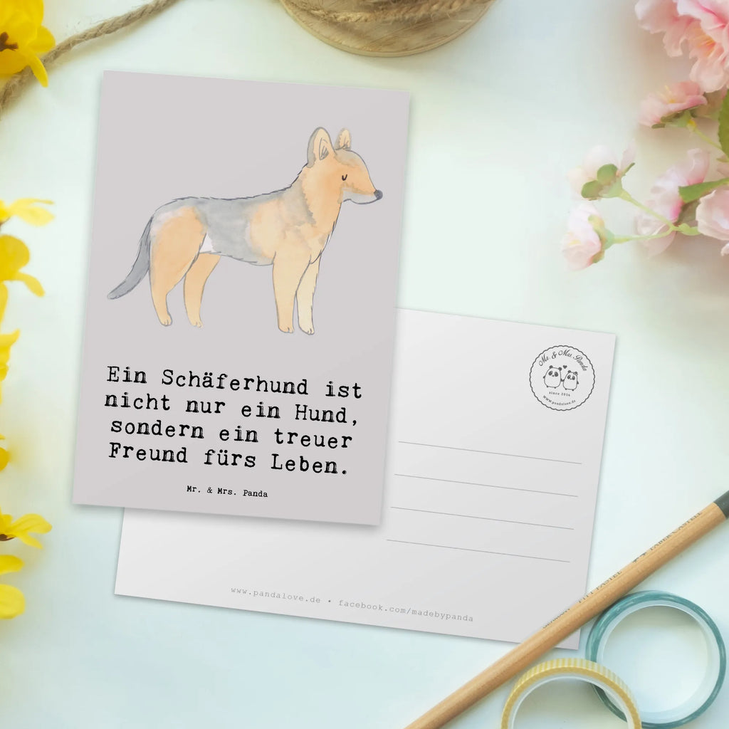 Postcard Ein Schäferhund ist nicht nur ein Hund, sondern ein treuer Freund fürs Leben. Dankeskarte, Ansichtskarten, Geburtstagskarte, Ansichtskarte, Geschenkkarte, Einladungskarten Geburtstag, Karte, Einladung, Einladung Geburtstag, Postkarte, Grußkarte, Einladungskarte, Hund, Hunderasse, Rassehund, Hundebesitzer, Geschenk, Tierfreund, Schenken, Welpe