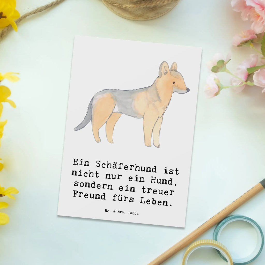Postcard Ein Schäferhund ist nicht nur ein Hund, sondern ein treuer Freund fürs Leben. Dankeskarte, Ansichtskarten, Geburtstagskarte, Ansichtskarte, Geschenkkarte, Einladungskarten Geburtstag, Karte, Einladung, Einladung Geburtstag, Postkarte, Grußkarte, Einladungskarte, Hund, Hunderasse, Rassehund, Hundebesitzer, Geschenk, Tierfreund, Schenken, Welpe