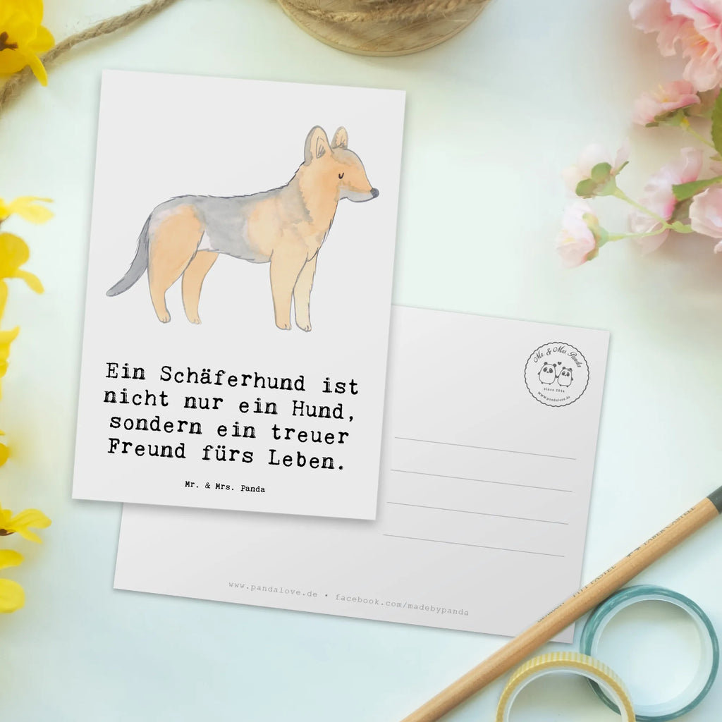 Postcard Ein Schäferhund ist nicht nur ein Hund, sondern ein treuer Freund fürs Leben. Dankeskarte, Ansichtskarten, Geburtstagskarte, Ansichtskarte, Geschenkkarte, Einladungskarten Geburtstag, Karte, Einladung, Einladung Geburtstag, Postkarte, Grußkarte, Einladungskarte, Hund, Hunderasse, Rassehund, Hundebesitzer, Geschenk, Tierfreund, Schenken, Welpe