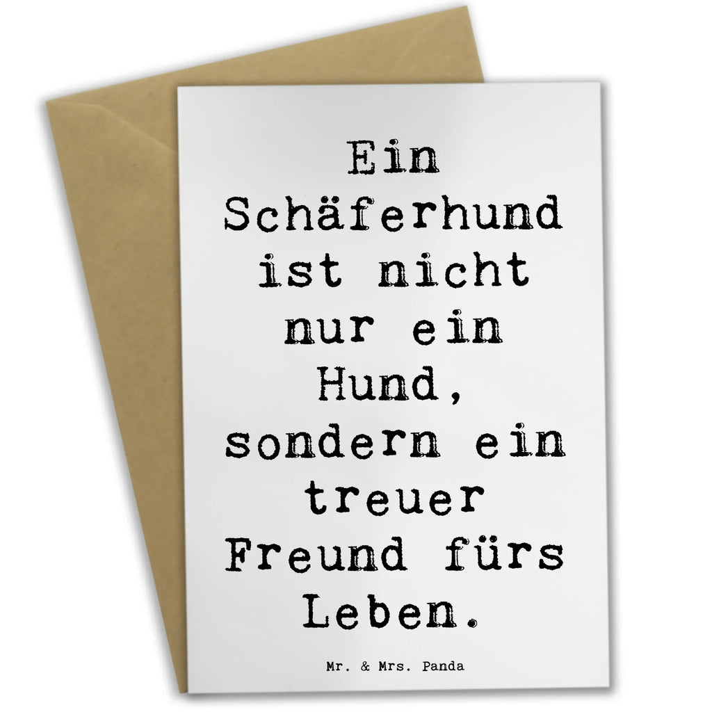 Greetings card Saying Ein Schäferhund ist nicht nur ein Hund, sondern ein treuer Freund fürs Leben. Grußkarte, Geburtstagskarte, Klappkarte, Glückwunschkarte, Hochzeitskarte, Ansichtskarten, Karte, Einladungskarte, Hund, Hunderasse, Rassehund, Hundebesitzer, Geschenk, Tierfreund, Schenken, Welpe