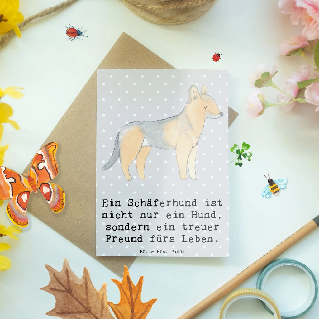 Greetings card Ein Schäferhund ist nicht nur ein Hund, sondern ein treuer Freund fürs Leben. Karte, Grußkarte, Geburtstagskarte, Einladungskarte, Klappkarte, Ansichtskarten, Hochzeitskarte, Glückwunschkarte, Hund, Hunderasse, Rassehund, Hundebesitzer, Geschenk, Tierfreund, Schenken, Welpe
