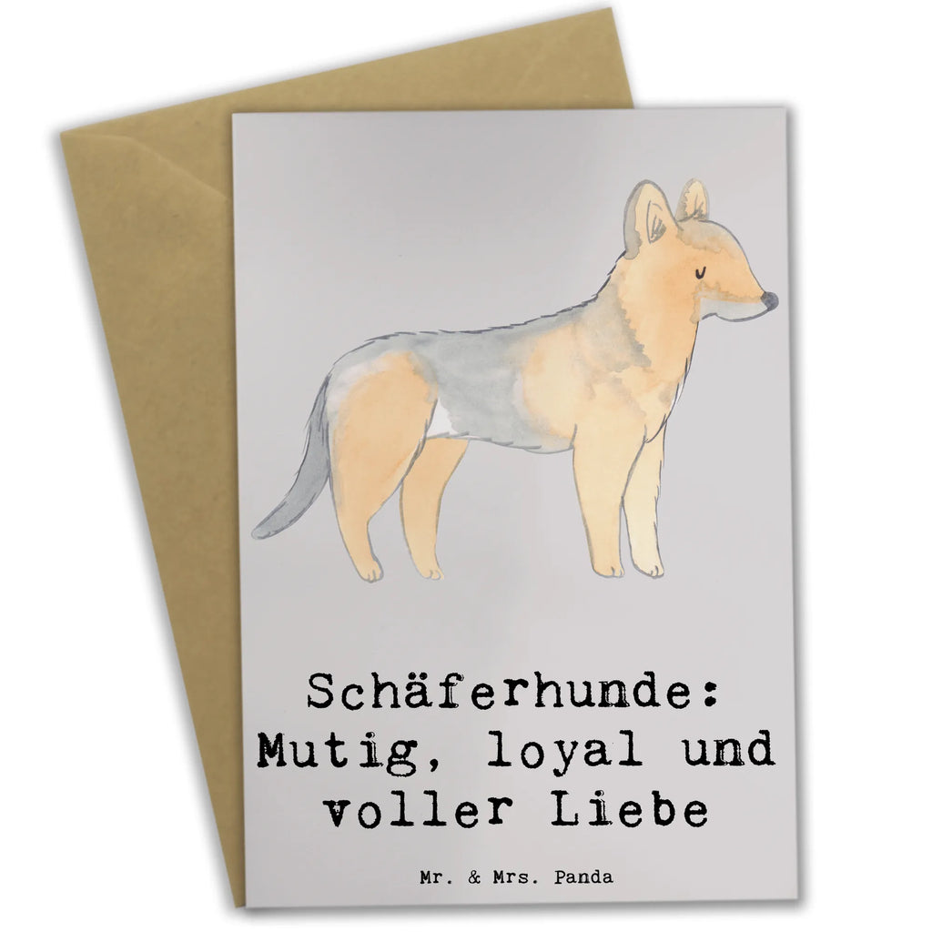 Greetings card Schäferhunde: Mutig, loyal und voller Liebe Glückwunschkarte, Hochzeitskarte, Geburtstagskarte, Grußkarte, Einladungskarte, Klappkarte, Karte, Ansichtskarten, Hund, Hunderasse, Rassehund, Hundebesitzer, Geschenk, Tierfreund, Schenken, Welpe