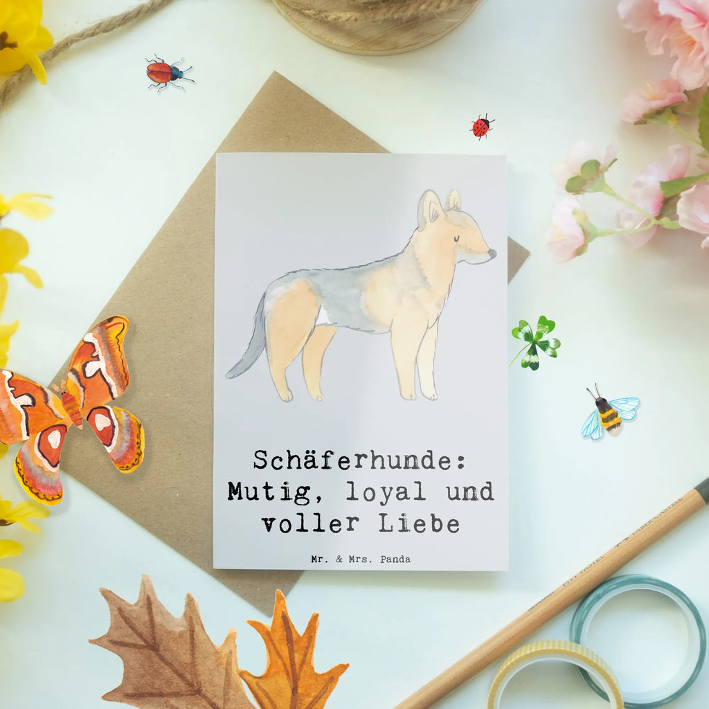 Greetings card Schäferhunde: Mutig, loyal und voller Liebe Glückwunschkarte, Hochzeitskarte, Geburtstagskarte, Grußkarte, Einladungskarte, Klappkarte, Karte, Ansichtskarten, Hund, Hunderasse, Rassehund, Hundebesitzer, Geschenk, Tierfreund, Schenken, Welpe