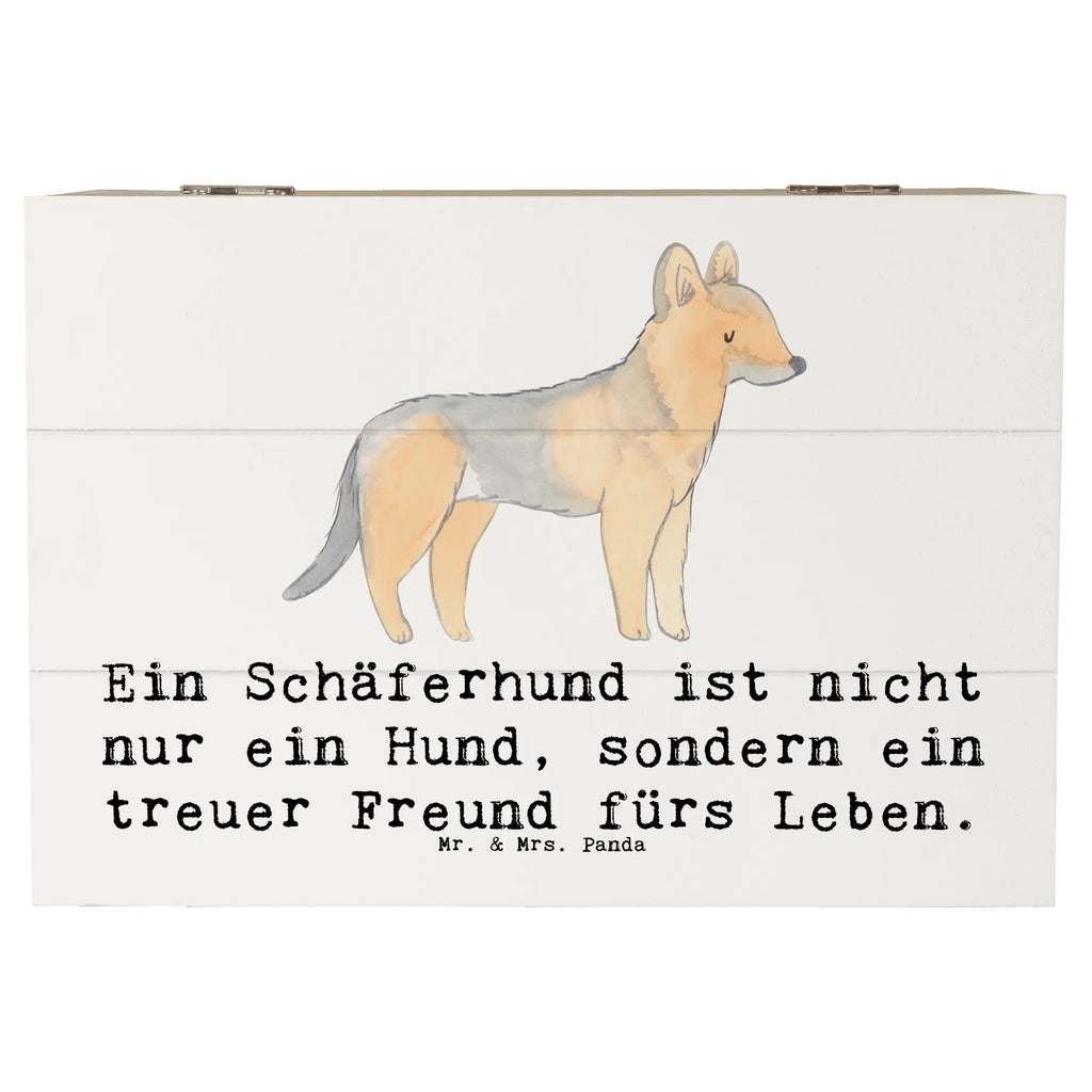 Holzkiste Schäferhund Freund Dekokiste, Schatulle, Aufbewahrungsbox, Holzkiste, Schatzkiste, Geschenkdose, XXL, Erinnerungsbox, Erinnerungskiste, Truhe, Kiste, Geschenkbox, Hund, Hunderasse, Rassehund, Hundebesitzer, Geschenk, Tierfreund, Schenken, Welpe
