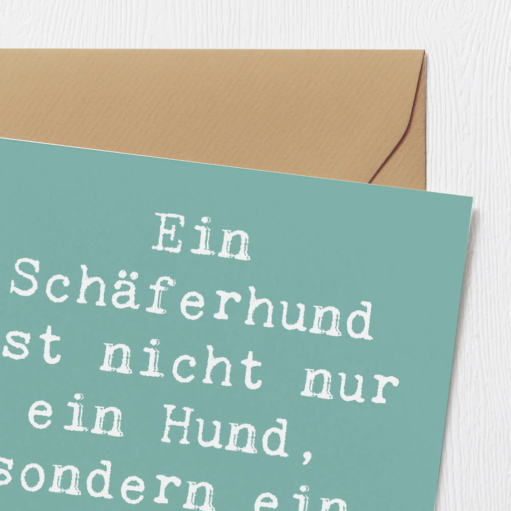Deluxe Karte Spruch Schäferhund Freund Klappkarte, Hochzeitskarte, Hochwertige Grußkarte, Karte, Einladungskarte, Hochwertige Klappkarte, Geburtstagskarte, Grußkarte, Glückwunschkarte, Hund, Hunderasse, Rassehund, Hundebesitzer, Geschenk, Tierfreund, Schenken, Welpe