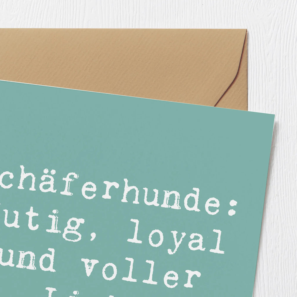 Deluxe Karte Spruch Schäferhunde Freundschaft Geburtstagskarte, Klappkarte, Grußkarte, Karte, Glückwunschkarte, Hochwertige Klappkarte, Hochwertige Grußkarte, Hochzeitskarte, Einladungskarte, Hund, Hunderasse, Rassehund, Hundebesitzer, Geschenk, Tierfreund, Schenken, Welpe