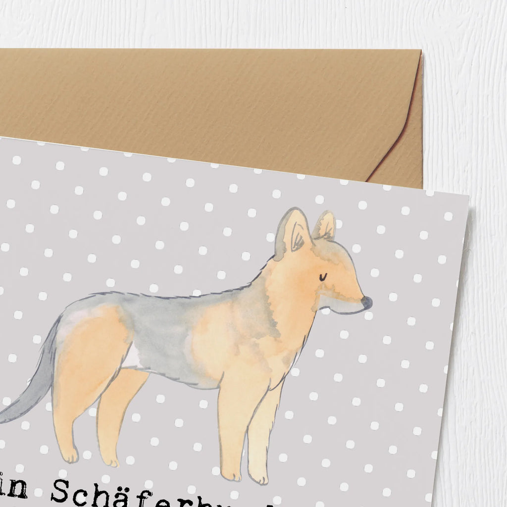 Deluxe Card Ein Schäferhund ist nicht nur ein Hund, sondern ein treuer Freund fürs Leben. Karte, Hochwertige Klappkarte, Geburtstagskarte, Einladungskarte, Glückwunschkarte, Grußkarte, Klappkarte, Hochwertige Grußkarte, Hochzeitskarte, Hund, Hunderasse, Rassehund, Hundebesitzer, Geschenk, Tierfreund, Schenken, Welpe
