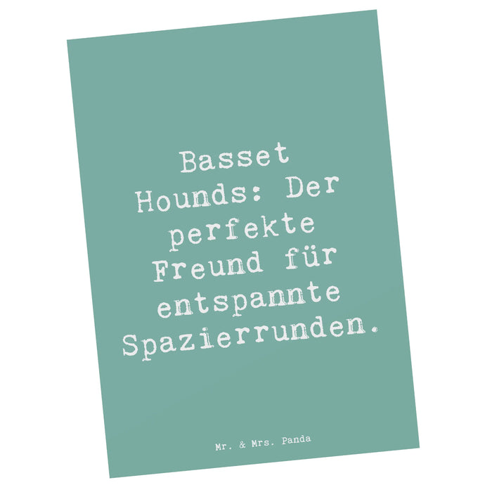 Postkarte Spruch Basset Hound Freund