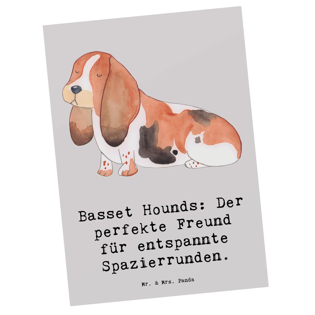 Postcard Basset Hounds: Der perfekte Freund für entspannte Spazierrunden. Karte, Geburtstagskarte, Dankeskarte, Ansichtskarte, Einladung Geburtstag, Grußkarte, Geschenkkarte, Ansichtskarten, Einladungskarten Geburtstag, Einladung, Postkarte, Einladungskarte, Hund, Hunderasse, Rassehund, Hundebesitzer, Geschenk, Tierfreund, Schenken, Welpe