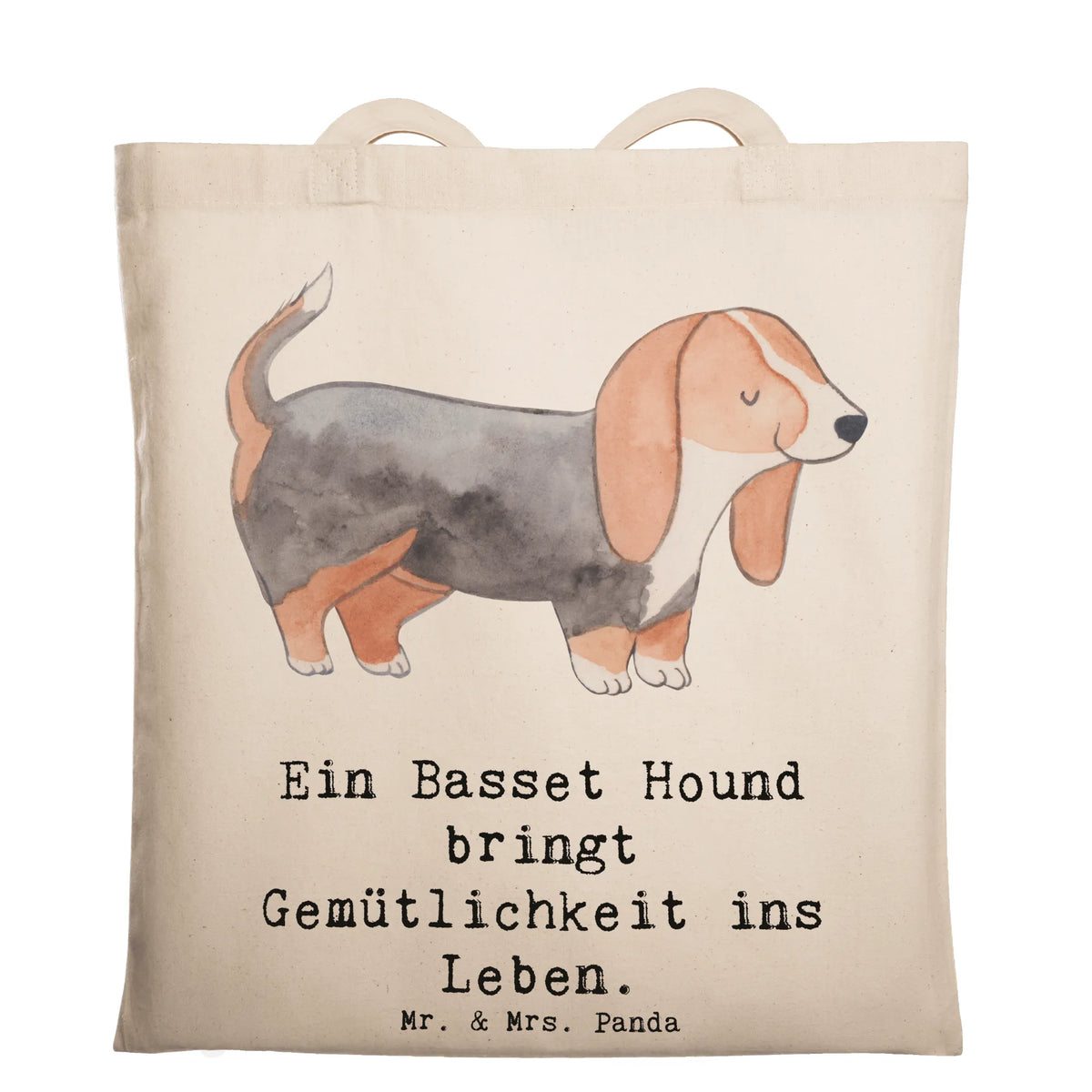Tote bag Ein Basset Hound bringt Gemütlichkeit ins Leben. giving, puppy, gift, dog owner, purebred dog, dog breed, animal lover