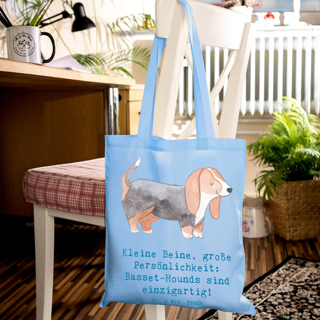 Tragetasche Basset Hound Persönlichkeit Strandtasche, Einkaufstüte, Tasche, Laptoptasche, Umhängetasche, Schultertasche, Jutetasche, Stoffbeutel, Beutel, Tragetasche, Beuteltasche, Jutebeutel, Shopper, Stofftasche, Badetasche, Einkaufstasche, Hund, Hunderasse, Rassehund, Hundebesitzer, Geschenk, Tierfreund, Schenken, Welpe