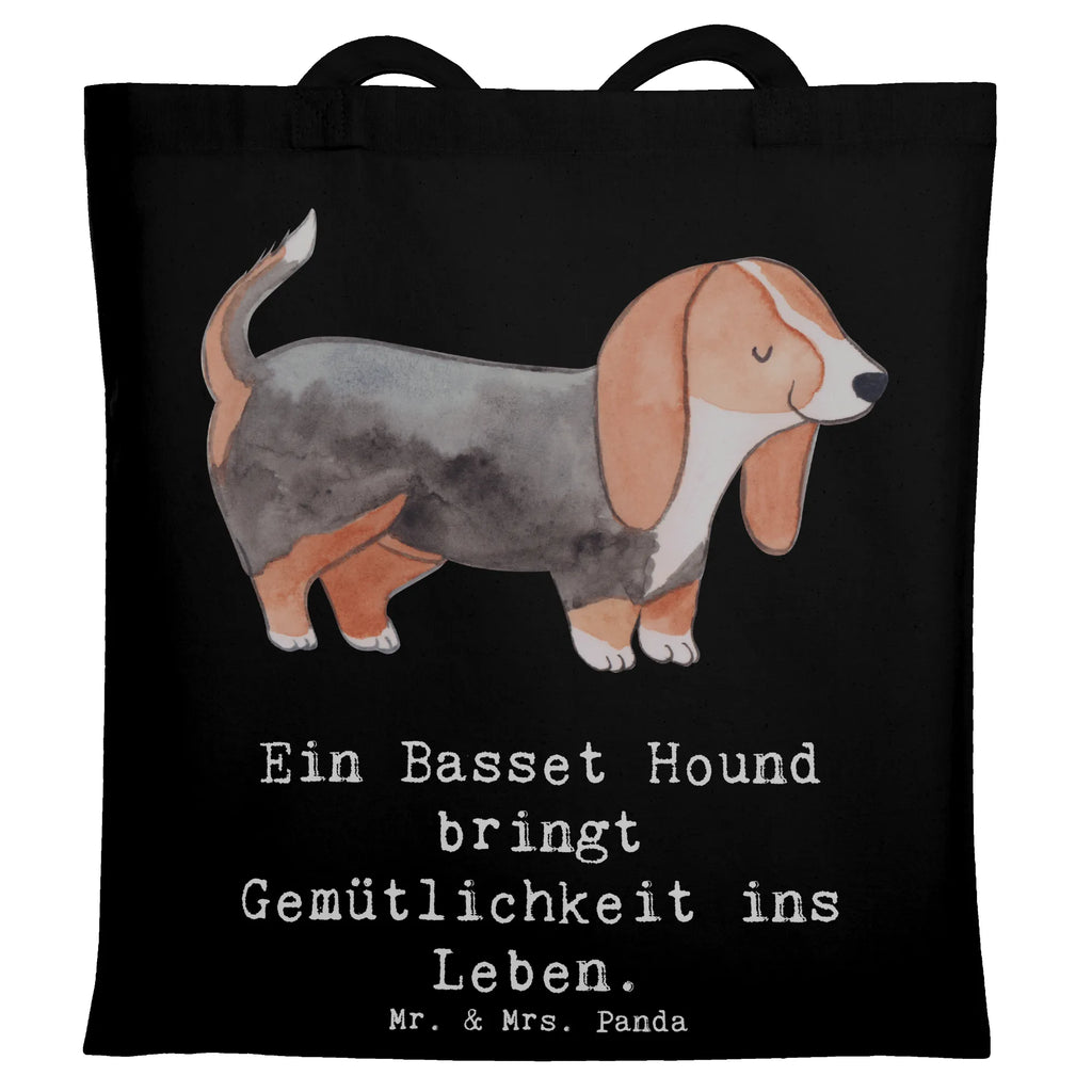 Tote bag Ein Basset Hound bringt Gemütlichkeit ins Leben. Einkaufstasche, Tragetasche, Shopper, Umhängetasche, Jutetasche, Stoffbeutel, Schultertasche, Badetasche, Tasche, Einkaufstüte, Beutel, Laptoptasche, Jutebeutel, Beuteltasche, Strandtasche, Stofftasche, Hund, Hunderasse, Rassehund, Hundebesitzer, Geschenk, Tierfreund, Schenken, Welpe