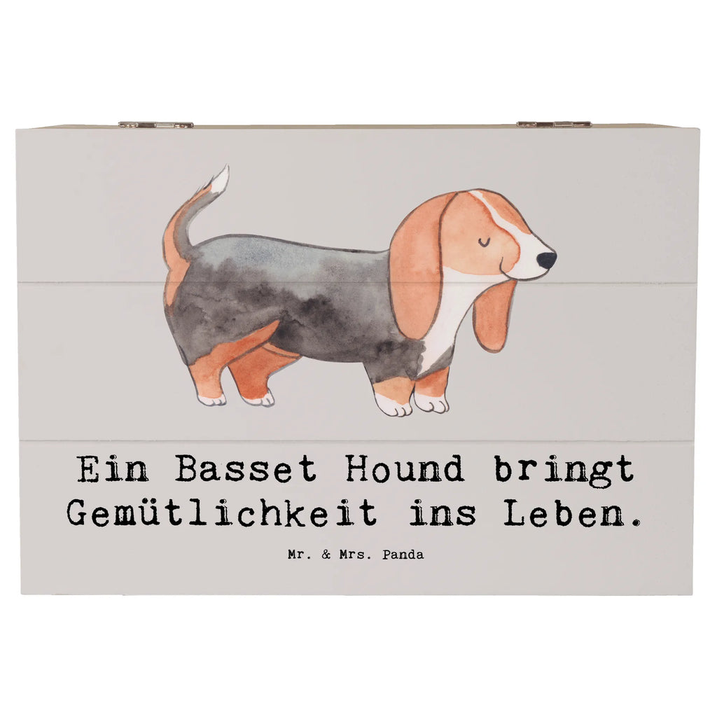Holzkiste Basset Hound Gemütlichkeit Aufbewahrungsbox, XXL, Erinnerungsbox, Geschenkbox, Kiste, Schatulle, Truhe, Erinnerungskiste, Holzkiste, Schatzkiste, Geschenkdose, Dekokiste, Hund, Hunderasse, Rassehund, Hundebesitzer, Geschenk, Tierfreund, Schenken, Welpe