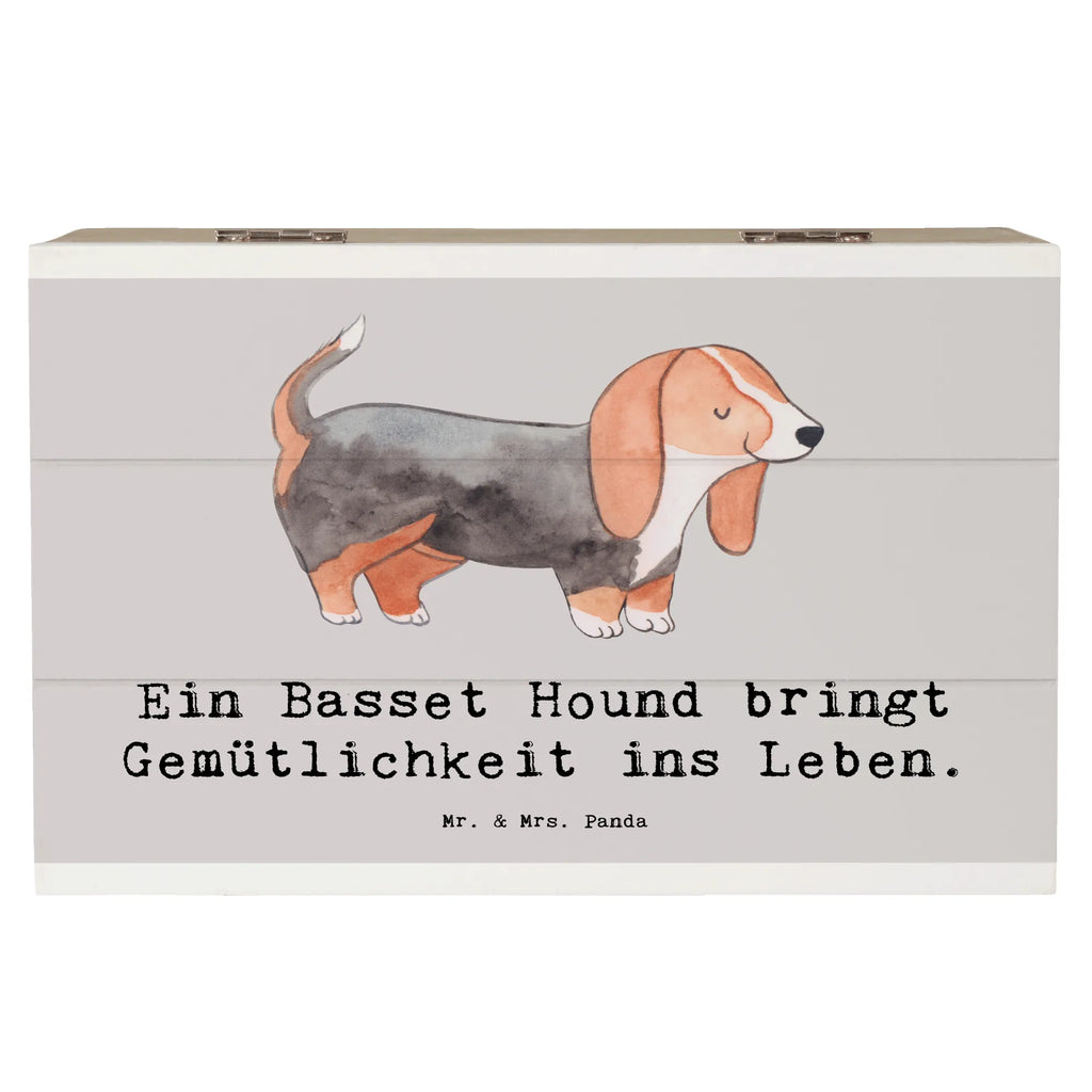 Holzkiste Basset Hound Gemütlichkeit Aufbewahrungsbox, XXL, Erinnerungsbox, Geschenkbox, Kiste, Schatulle, Truhe, Erinnerungskiste, Holzkiste, Schatzkiste, Geschenkdose, Dekokiste, Hund, Hunderasse, Rassehund, Hundebesitzer, Geschenk, Tierfreund, Schenken, Welpe