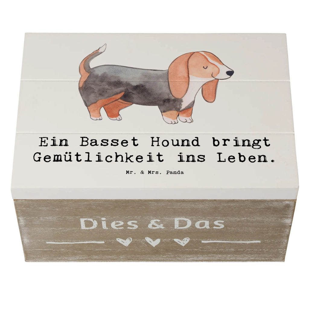 Holzkiste Basset Hound Gemütlichkeit Aufbewahrungsbox, XXL, Erinnerungsbox, Geschenkbox, Kiste, Schatulle, Truhe, Erinnerungskiste, Holzkiste, Schatzkiste, Geschenkdose, Dekokiste, Hund, Hunderasse, Rassehund, Hundebesitzer, Geschenk, Tierfreund, Schenken, Welpe