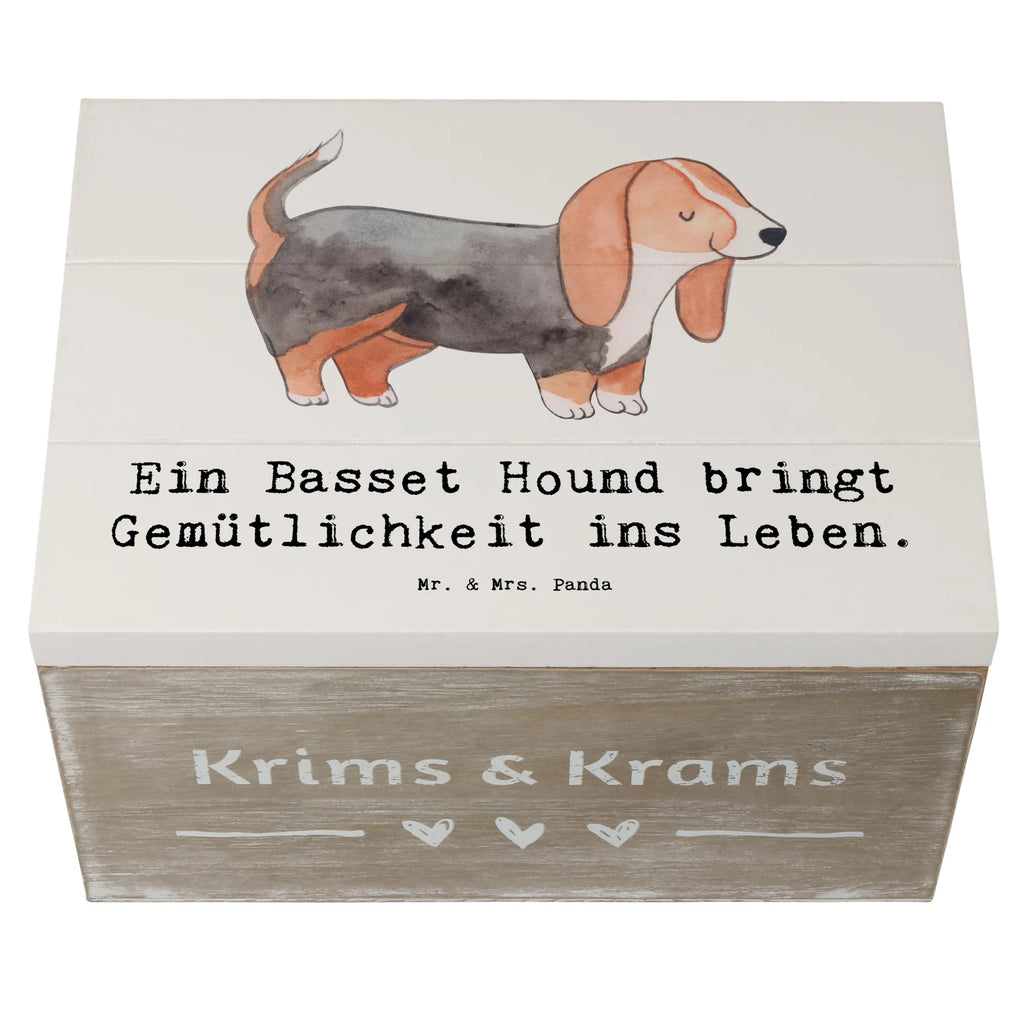 Holzkiste Basset Hound Gemütlichkeit Aufbewahrungsbox, XXL, Erinnerungsbox, Geschenkbox, Kiste, Schatulle, Truhe, Erinnerungskiste, Holzkiste, Schatzkiste, Geschenkdose, Dekokiste, Hund, Hunderasse, Rassehund, Hundebesitzer, Geschenk, Tierfreund, Schenken, Welpe