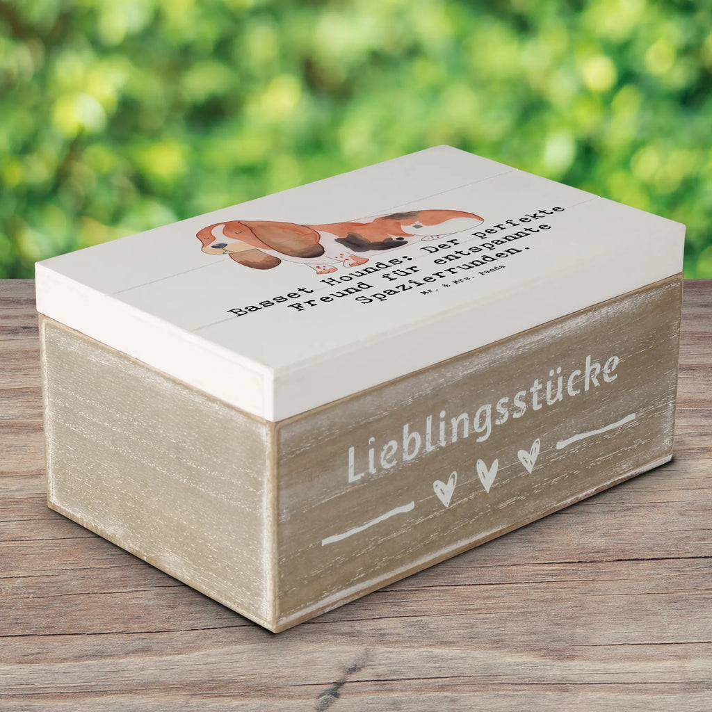 Holzkiste Basset Hound Freund Dekokiste, Erinnerungsbox, Schatulle, Aufbewahrungsbox, Truhe, XXL, Erinnerungskiste, Holzkiste, Schatzkiste, Kiste, Geschenkbox, Geschenkdose, Hund, Hunderasse, Rassehund, Hundebesitzer, Geschenk, Tierfreund, Schenken, Welpe
