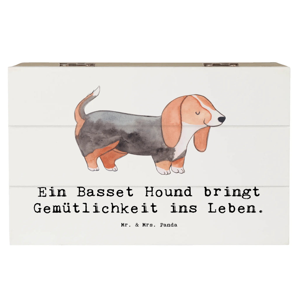 Holzkiste Basset Hound Gemütlichkeit Aufbewahrungsbox, XXL, Erinnerungsbox, Geschenkbox, Kiste, Schatulle, Truhe, Erinnerungskiste, Holzkiste, Schatzkiste, Geschenkdose, Dekokiste, Hund, Hunderasse, Rassehund, Hundebesitzer, Geschenk, Tierfreund, Schenken, Welpe