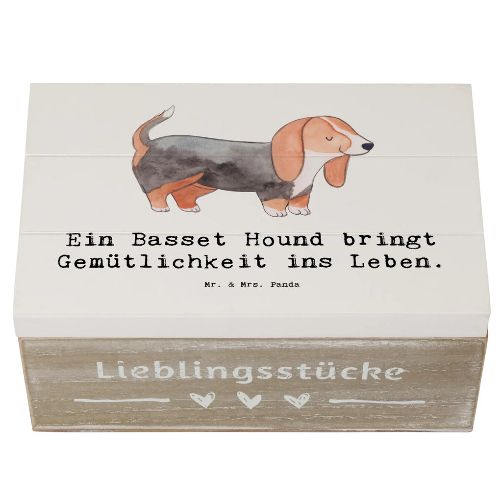Holzkiste Basset Hound Gemütlichkeit Aufbewahrungsbox, XXL, Erinnerungsbox, Geschenkbox, Kiste, Schatulle, Truhe, Erinnerungskiste, Holzkiste, Schatzkiste, Geschenkdose, Dekokiste, Hund, Hunderasse, Rassehund, Hundebesitzer, Geschenk, Tierfreund, Schenken, Welpe